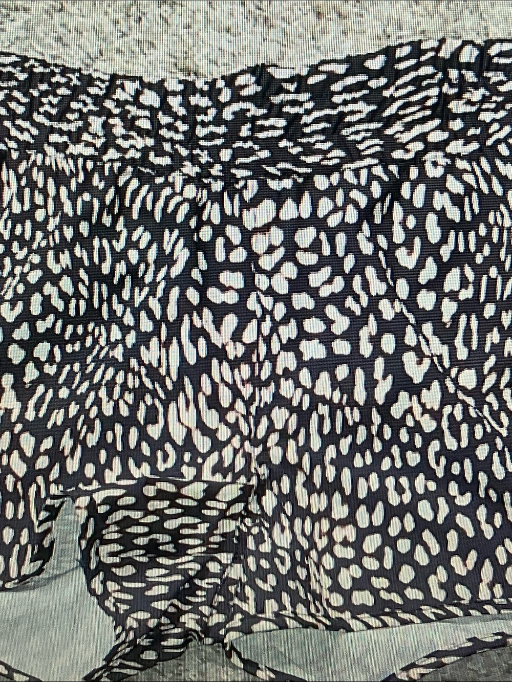 Hurley Black and White Patterned Waistband Top